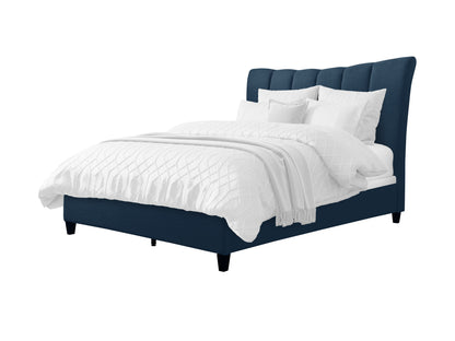 navy blue Channel Tufted Double / Full Bed Rosewell Collection product image by CorLiving#color_navy-blue