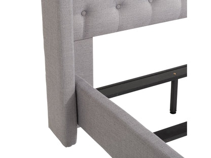 grey Tufted Twin / Single Bed Fairfield Collection detail image by CorLiving#color_grey