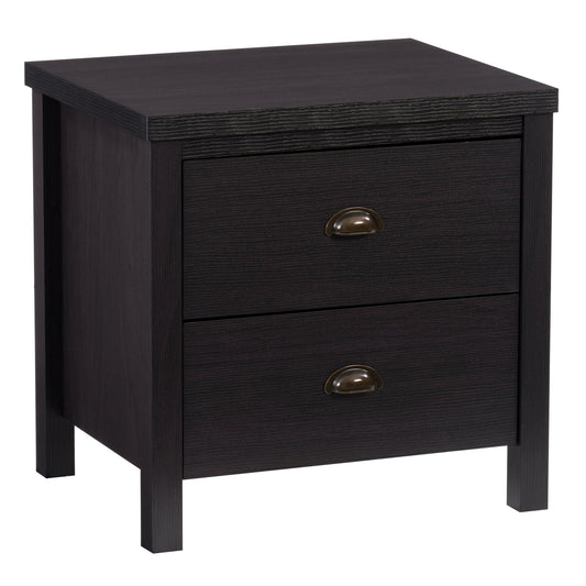 black 2 Drawer Night Stand Boston Collection product image by CorLiving#color_black