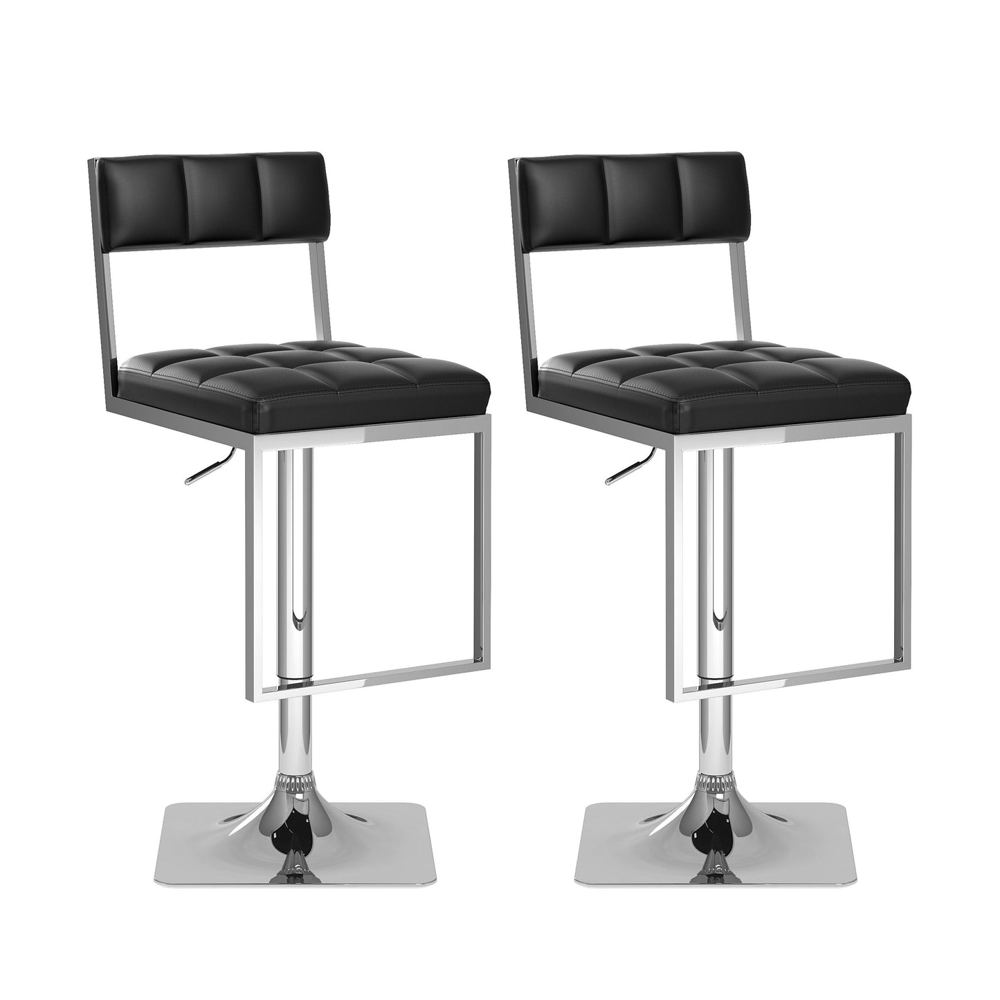 black Bar Stools Set of 2 Riley Collection product image by CorLiving#color_black