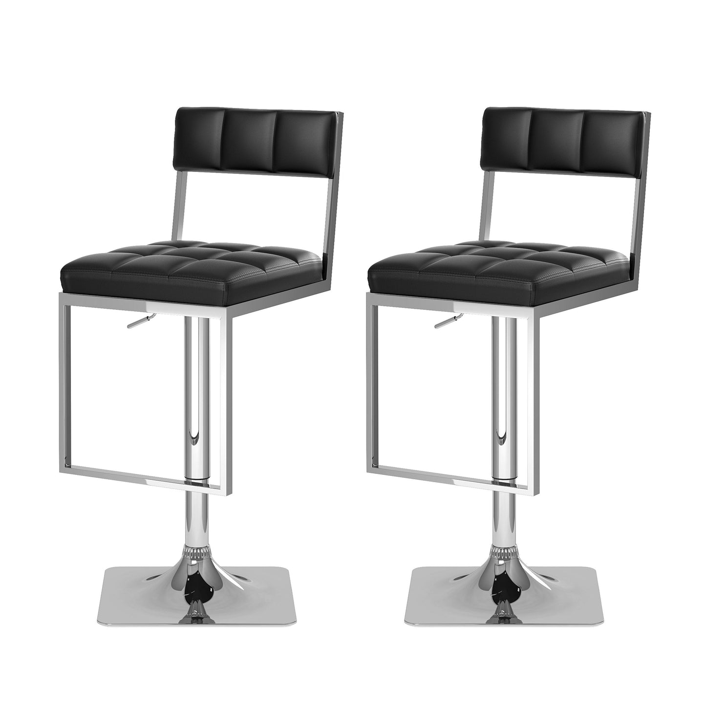 black Bar Stools Set of 2 Riley Collection product image by CorLiving#color_black