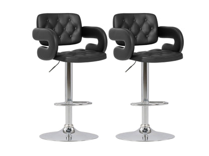 black Bar Stools with Arms Set of 2 Jude Collection product image by CorLiving#color_black