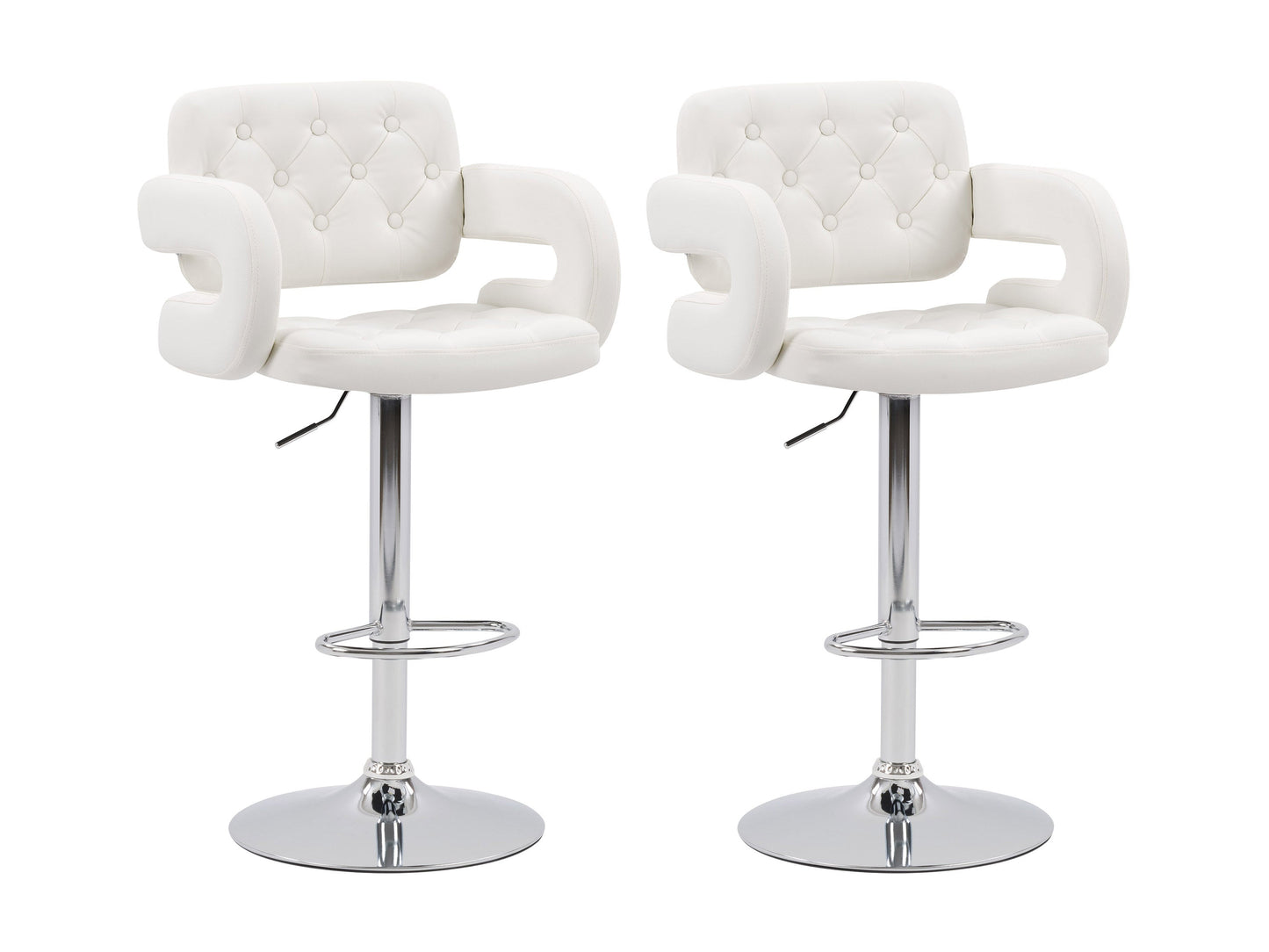 white Bar Stools with Arms Set of 2 Jude Collection product image by CorLiving#color_white