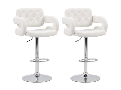 white Bar Stools with Arms Set of 2 Jude Collection product image by CorLiving#color_white