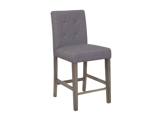 silver grey Wood Bar Stool Counter Height Leila Collection product image by CorLiving#color_silver-grey