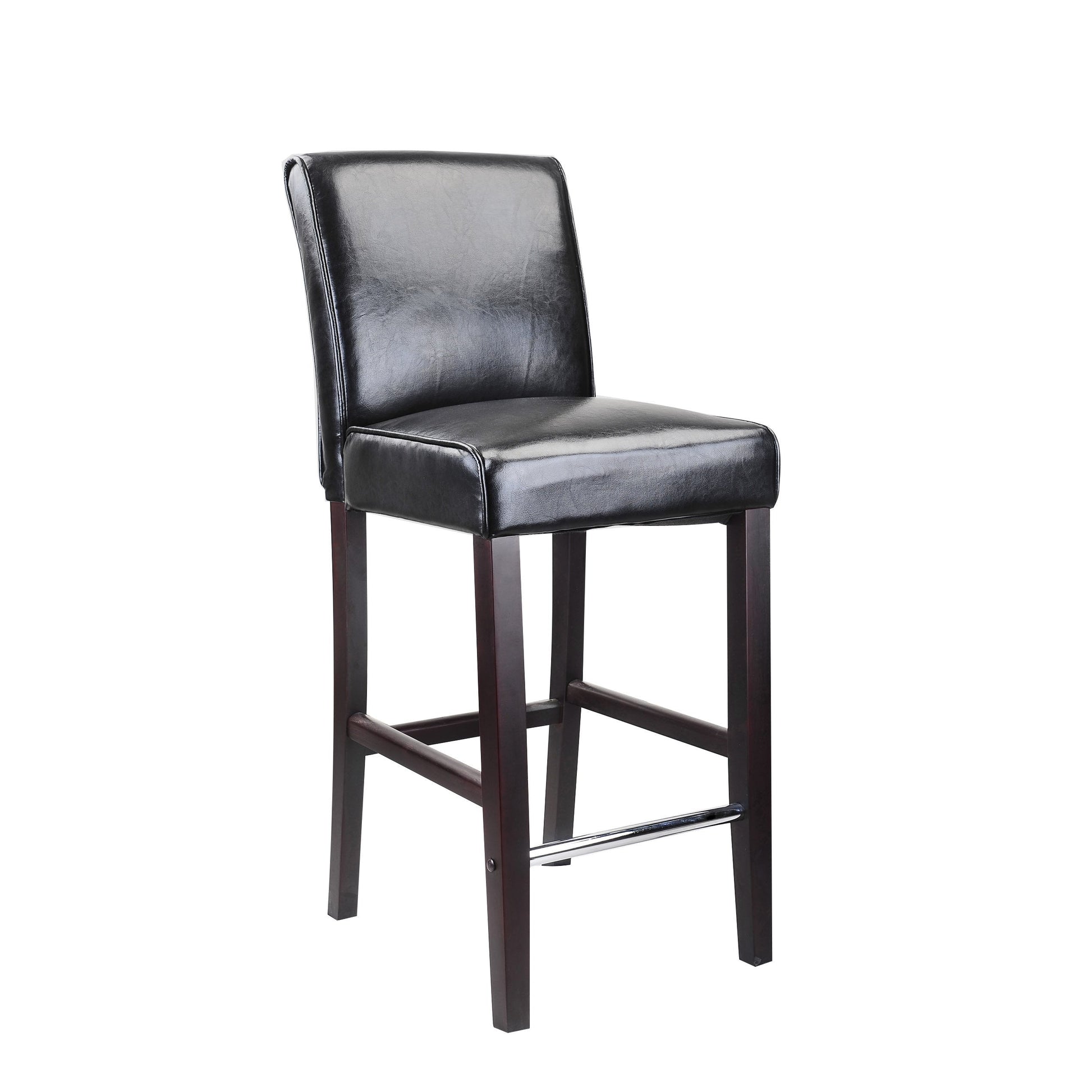 black Wooden Bar Stool Bar Height Ira Collection product image by CorLiving#color_black