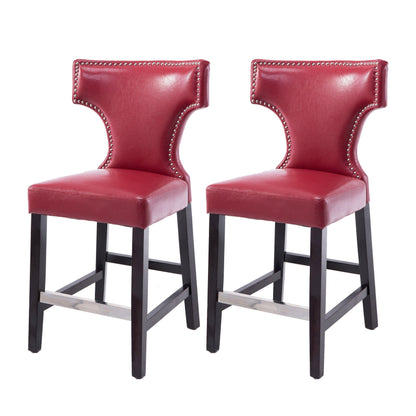 red Counter Height Bar Stools Set of 2 Aiden Collection product image by CorLiving#color_red