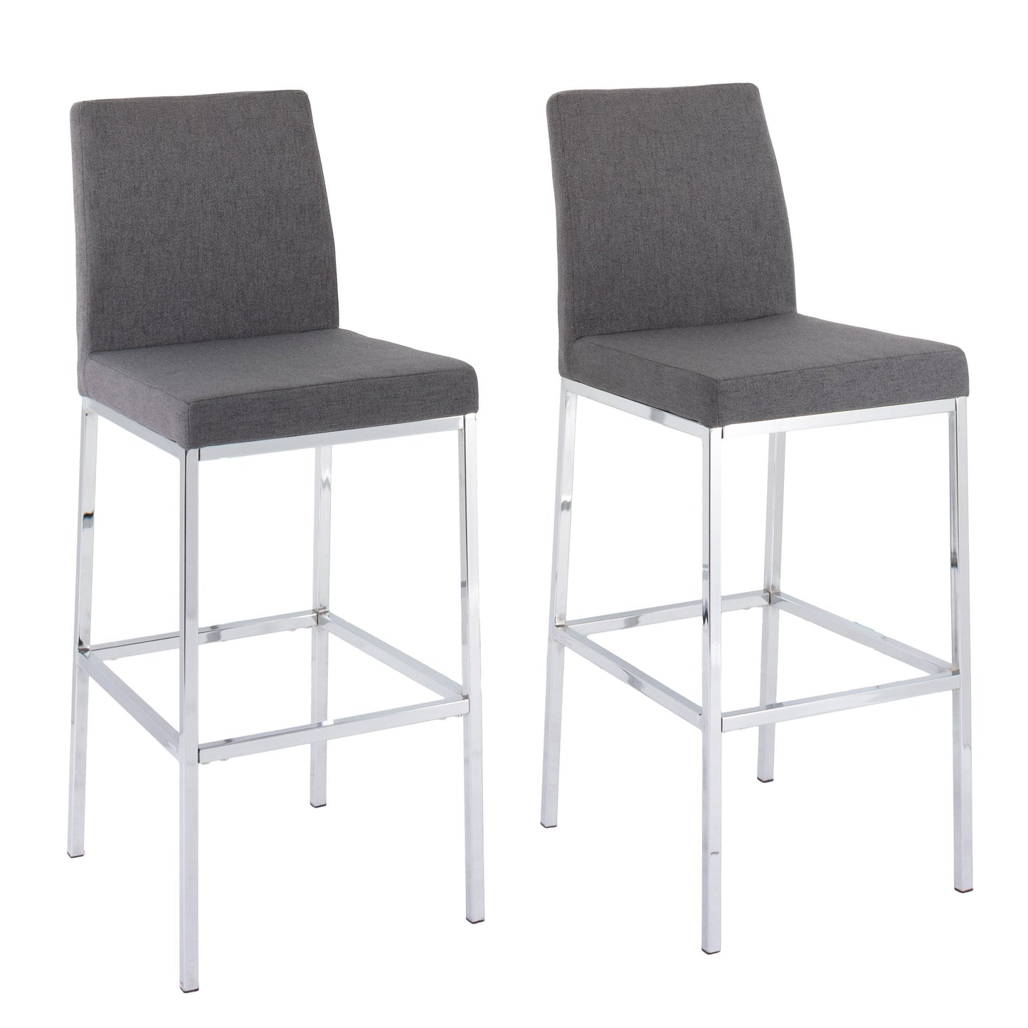 grey Bar Height Bar Stools Set of 2 Huntington Collection product image by CorLiving#color_grey