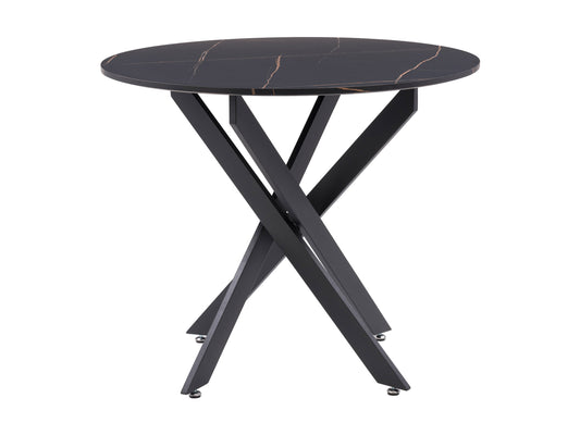 Black Round Dining Table Elliot Collection product image by CorLiving#color_black