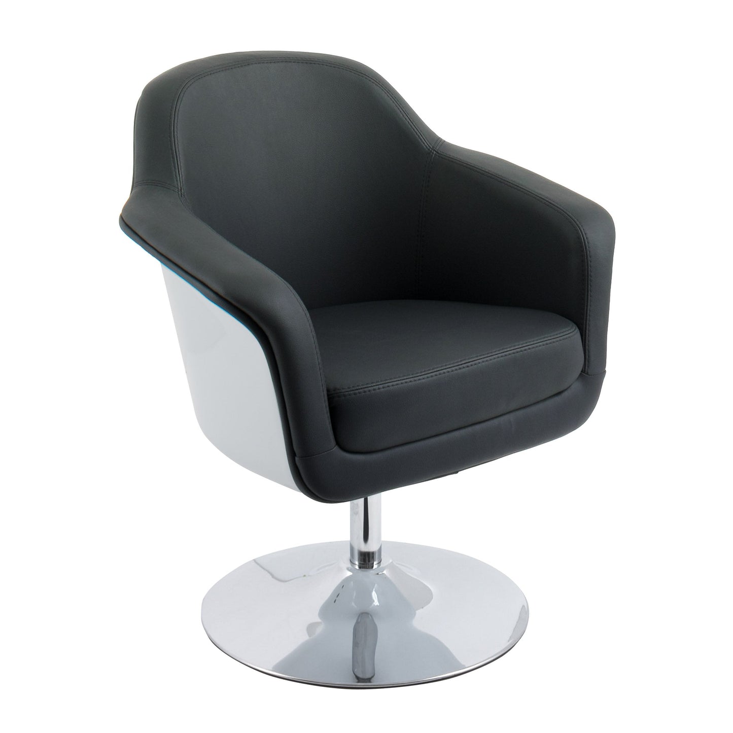 black Leather Swivel Chair CorLiving Collection product image by CorLiving#color_black