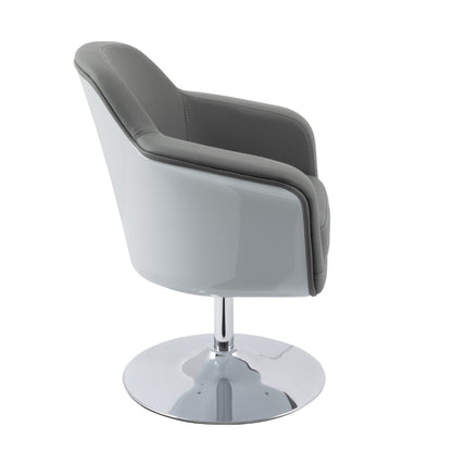 grey Leather Swivel Chair CorLiving Collection product image by CorLiving#color_grey