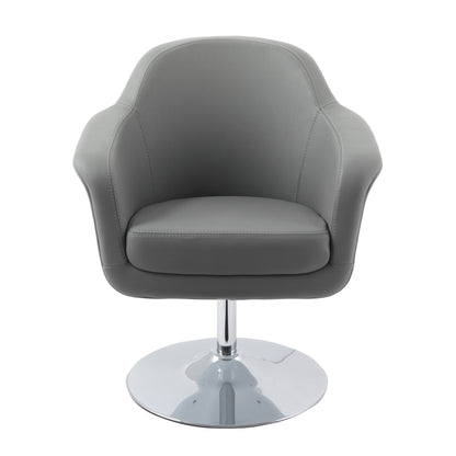 grey Leather Swivel Chair CorLiving Collection product image by CorLiving#color_grey