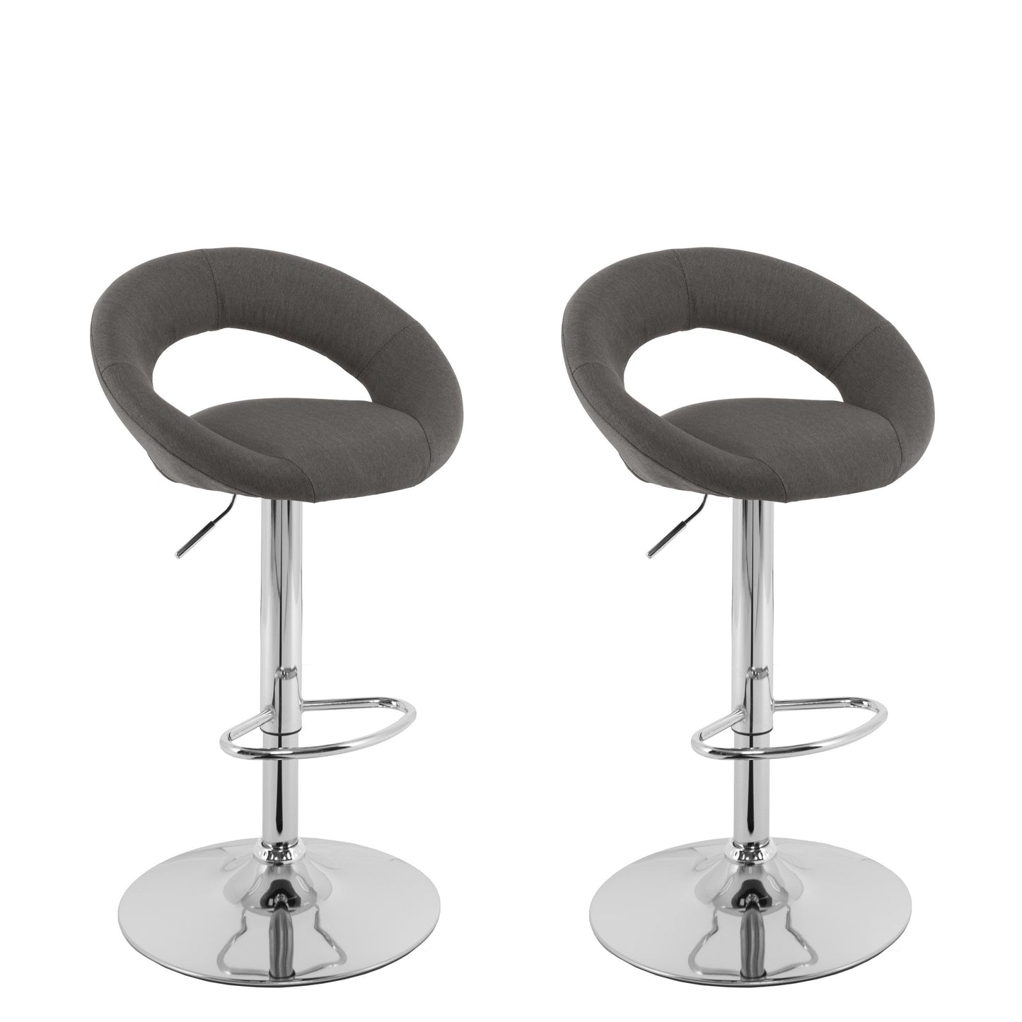 medium grey Adjustable Bar Stool Set of 2 CorLiving Collection product image by CorLiving#color_medium-grey