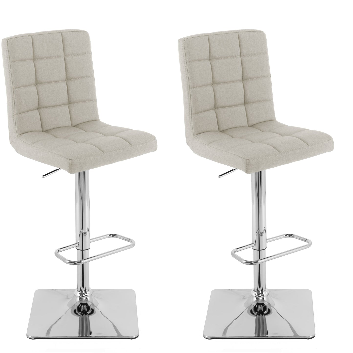 cream High Back Bar Stools Set of 2 Quinn Collection product image by CorLiving#color_cream