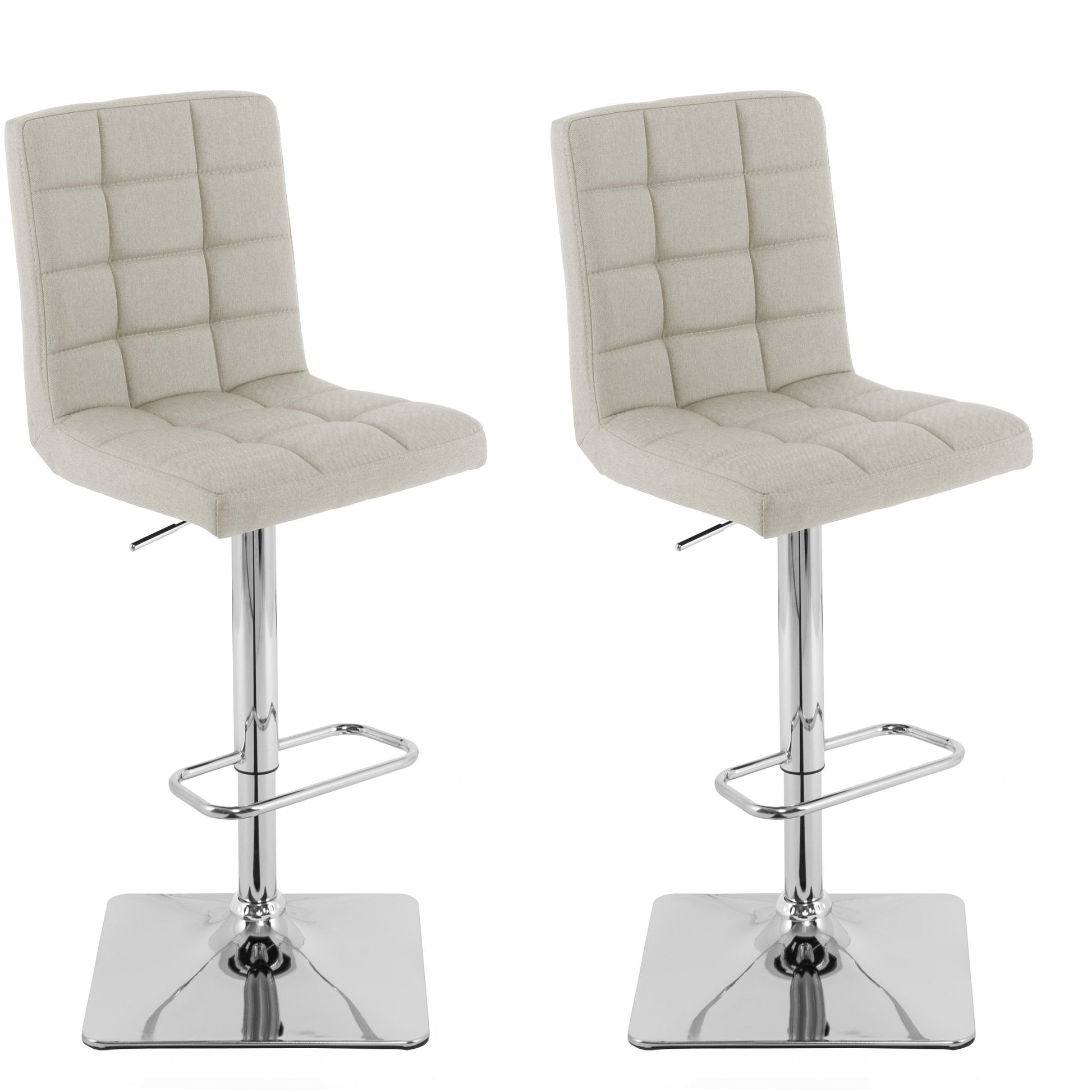 cream High Back Bar Stools Set of 2 Quinn Collection product image by CorLiving#color_cream