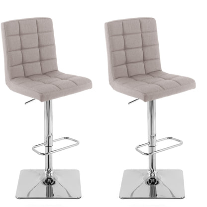 light grey High Back Bar Stools Set of 2 Quinn Collection product image by CorLiving#color_light-grey