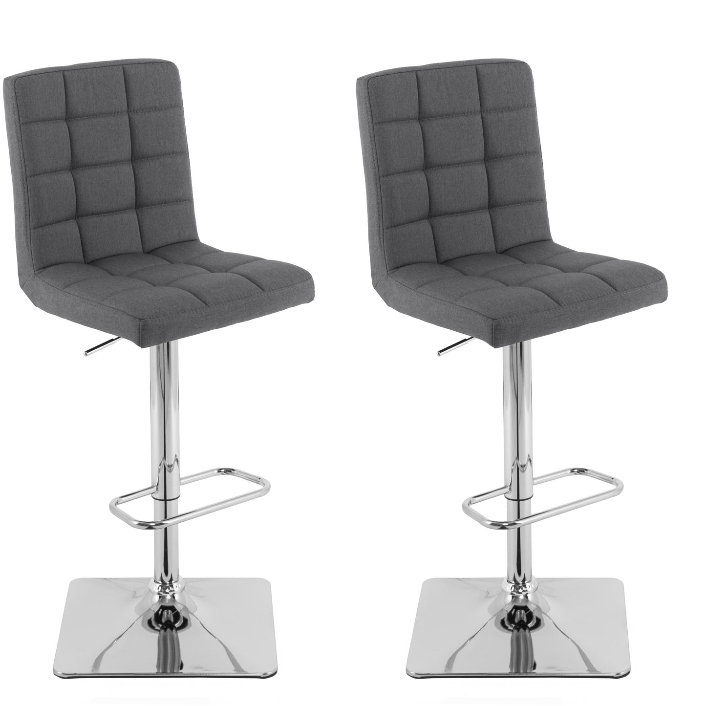 grey High Back Bar Stools Set of 2 Quinn Collection product image by CorLiving#color_grey