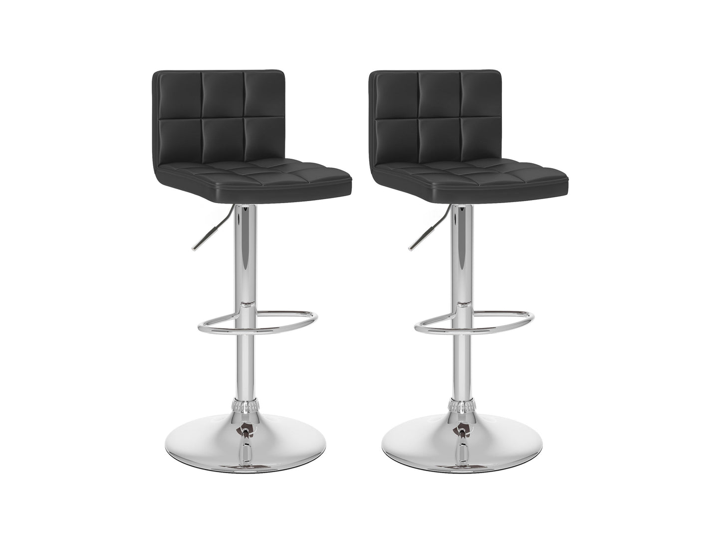 black Swivel Bar Stools Set of 2 Zion Collection product image by CorLiving#color_black