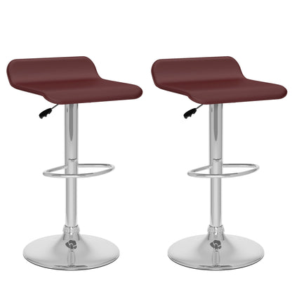 brown Low Back Bar Stools Set of 2 Theo Collection product image by CorLiving#color_brown