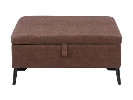 dark brown Mid-Century Modern Ottoman Linden Collection product image by CorLiving#color_linden-dark-brown