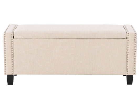 beige End of Bed Storage Bench Luna Collection product image by CorLiving#color_luna-beige