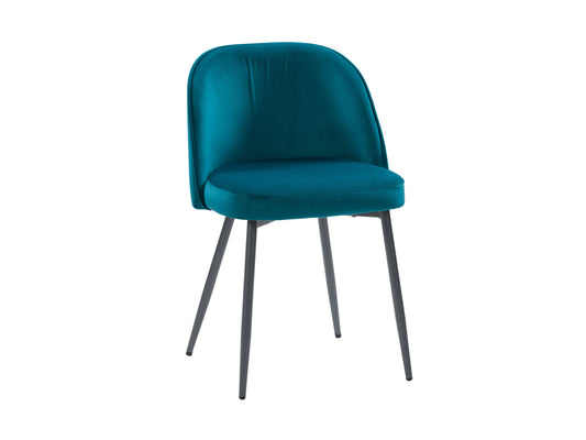 teal Velvet Side Chair Ayla Collection product image by CorLiving#color_teal