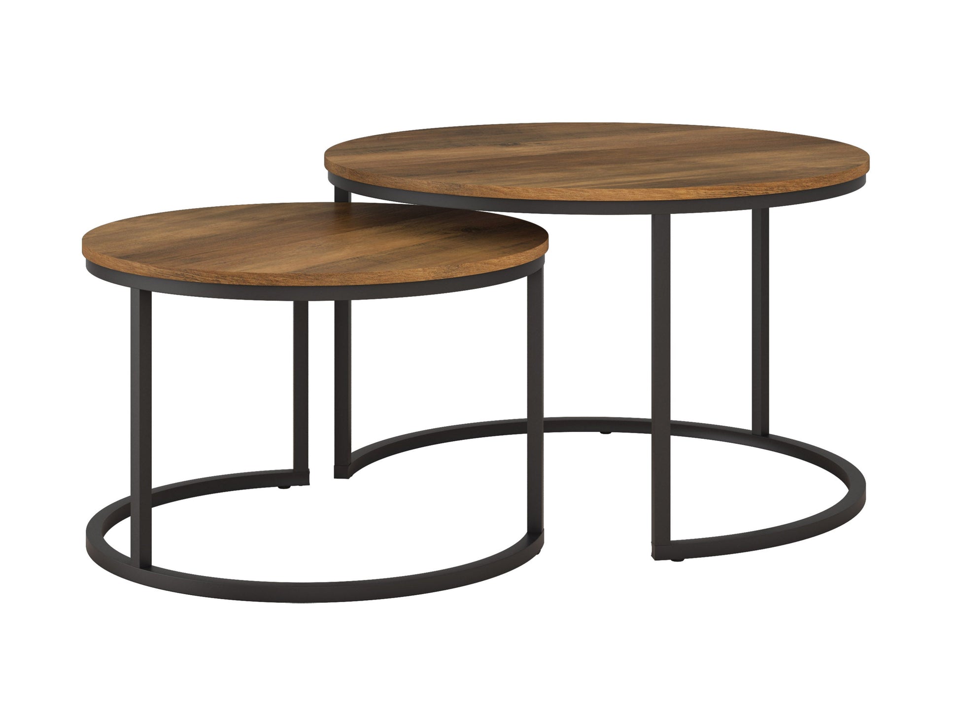 dark brown Nesting Coffee Table Fort Worth Collection product image by CorLiving#color_fort-worth-brown-wood