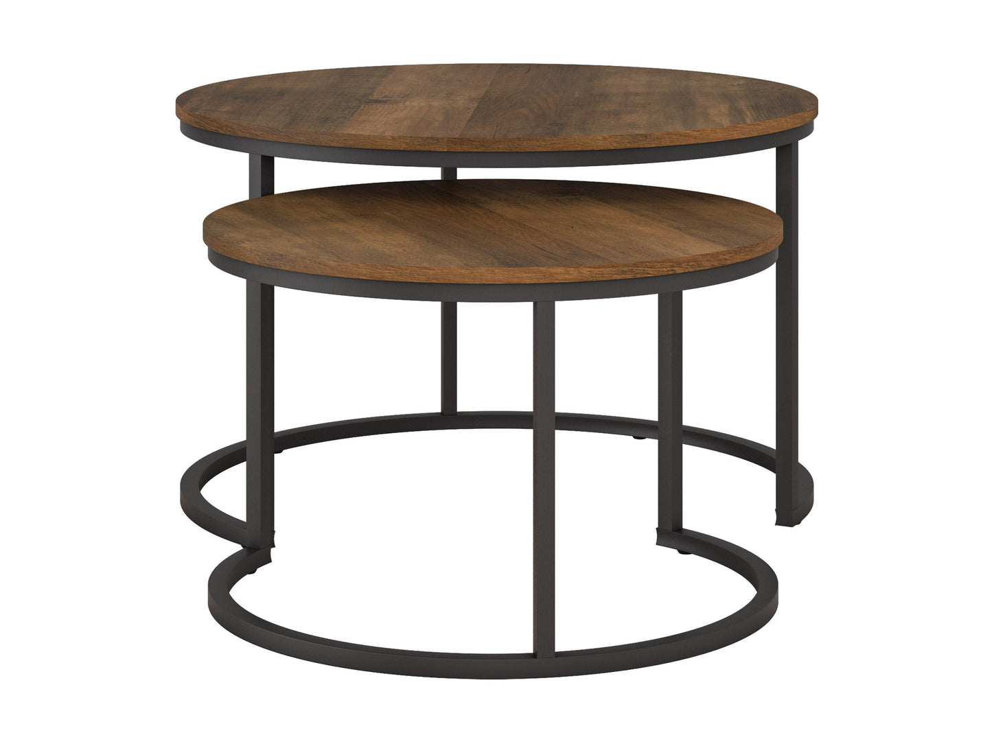 dark brown Nesting Coffee Table Fort Worth Collection product image by CorLiving#color_fort-worth-brown-wood