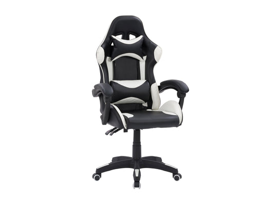 black and white Reclining Gaming Chair Ravagers Collection product image by CorLiving#color_black-and-white