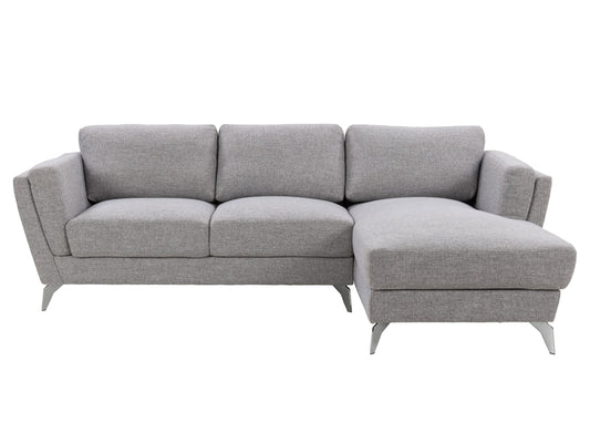 light grey L Shaped Sofa, Right Facing Lansing Collection product image by CorLiving#color_lansing-light-grey