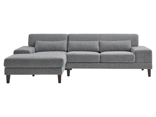 grey Modern Sectional Sofa, Right Facing Ava collection product image by CorLiving#color_grey