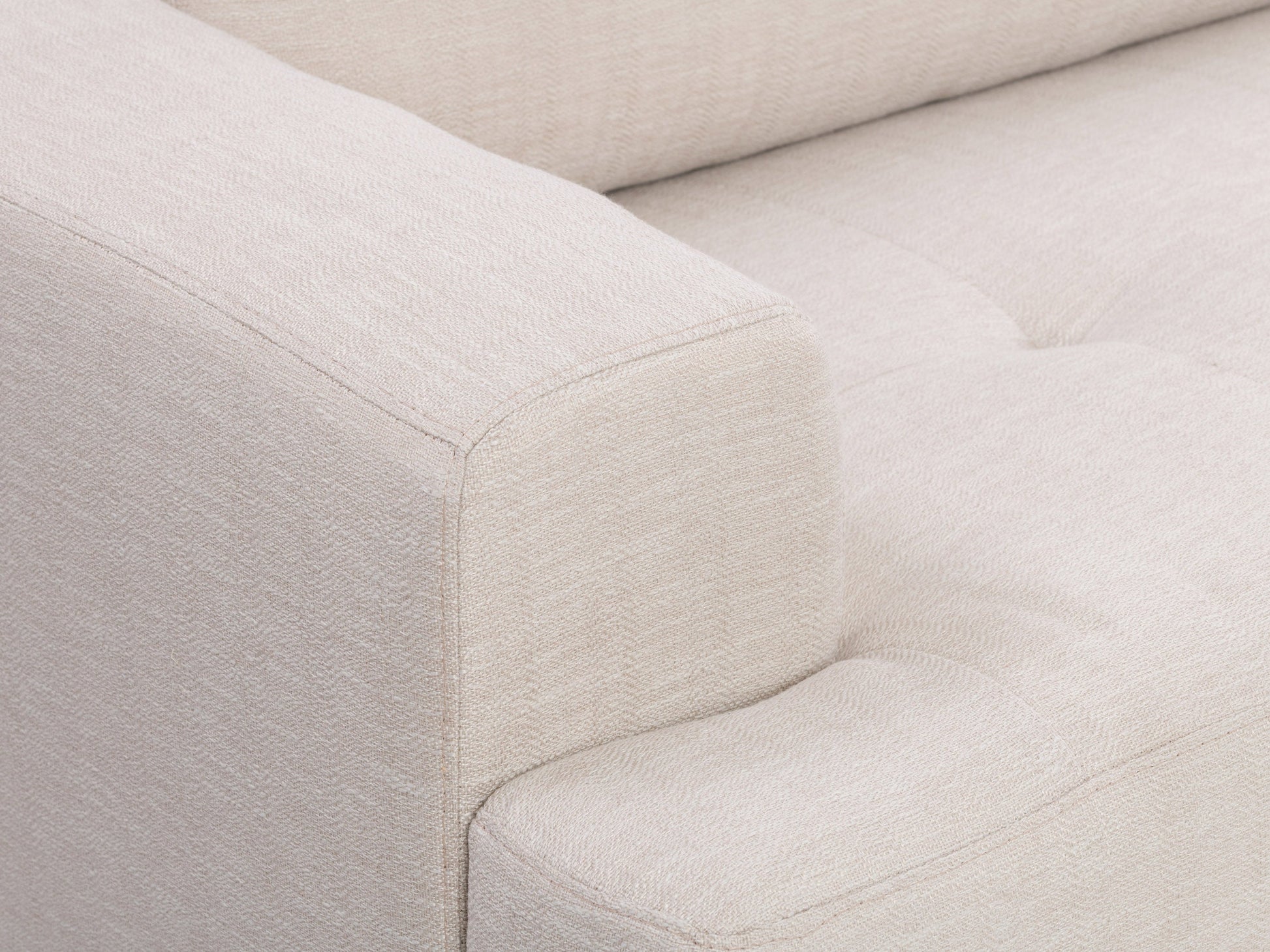 beige L Shaped Couch, Left Facing Madelyn collection detail image by CorLiving#color_beige