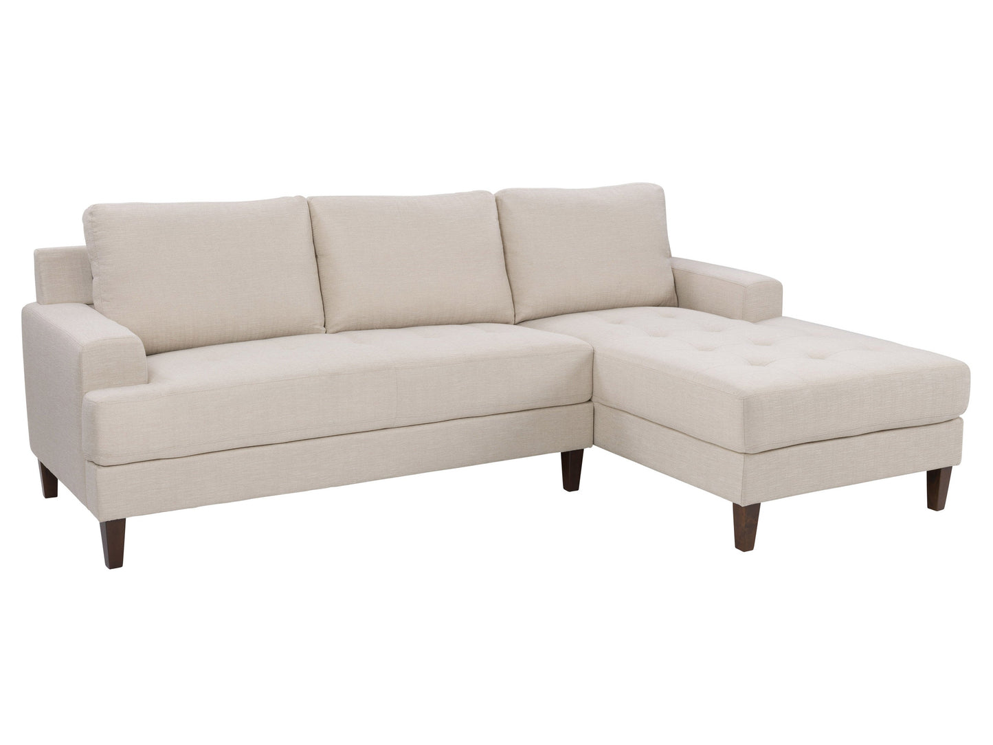 beige L Shaped Couch, Left Facing Madelyn collection product image by CorLiving#color_beige