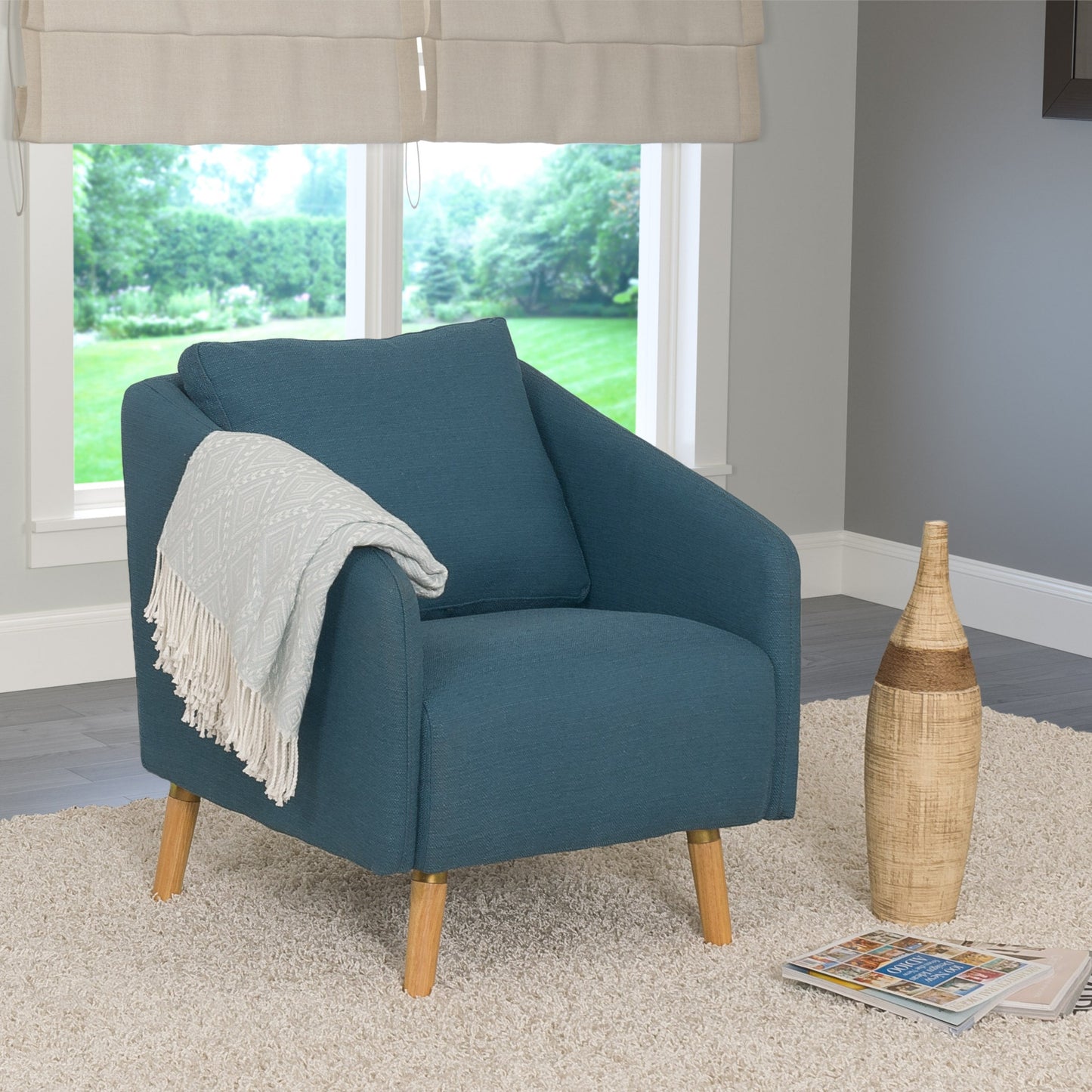 blue Modern Club Chair CorLiving Collection lifestyle scene by CorLiving#color_blue-2