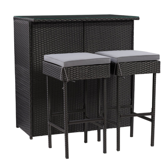 Patio Bar Set 3pc