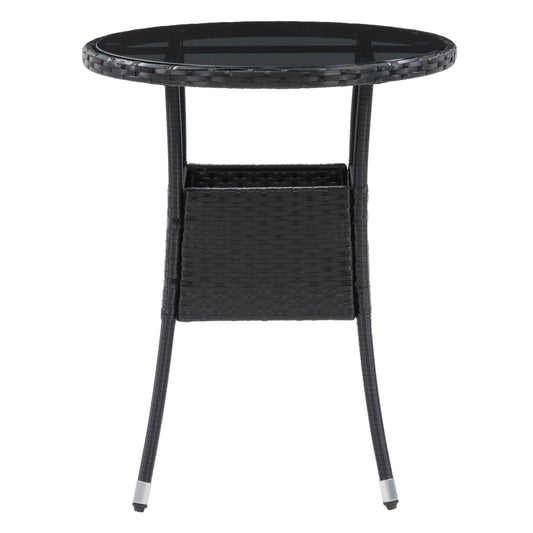 black weave Bistro Table Parksville Collection product image by CorLiving#color_textured-black-weave