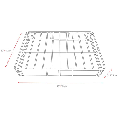 Queen Box Spring, Ready-to-Assemble measurements diagram by CorLiving