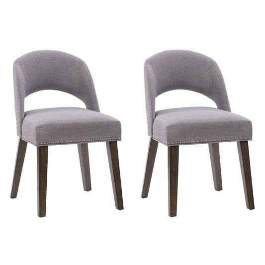 pewter grey Mid Century Dining Chairs, Set of 2 Tiffany Collection product image by CorLiving#color_pewter-grey