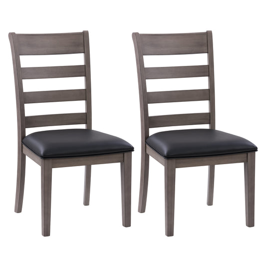 washed grey Wood Dining Chairs, Set of 2 New York Collection product image by CorLiving#color_new-york-washed-grey-and-black