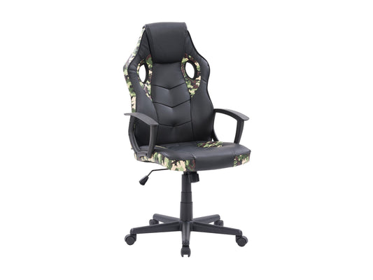 black and camo Gaming Chair with Wheels Mad Dog Collection product image by CorLiving#color_black-and-camo